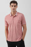 Men Self Design Polo Neck Polyester Pink T-Shirt